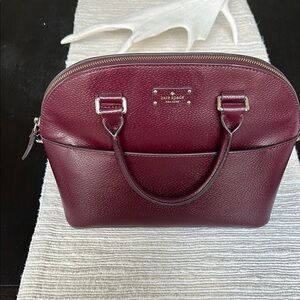 Kate Spade Burgundy Leather Satchel